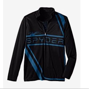 Spyder-Black Bugcentric Dry W.E.B. 1/4 zip long sleeve pullover- Boys BK-18 NWOT